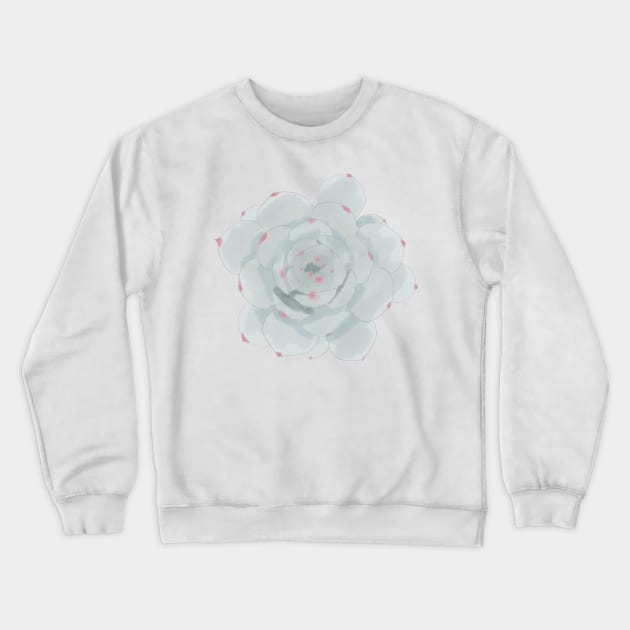 Echeveria Watercolor Crewneck Sweatshirt by JuliesDesigns